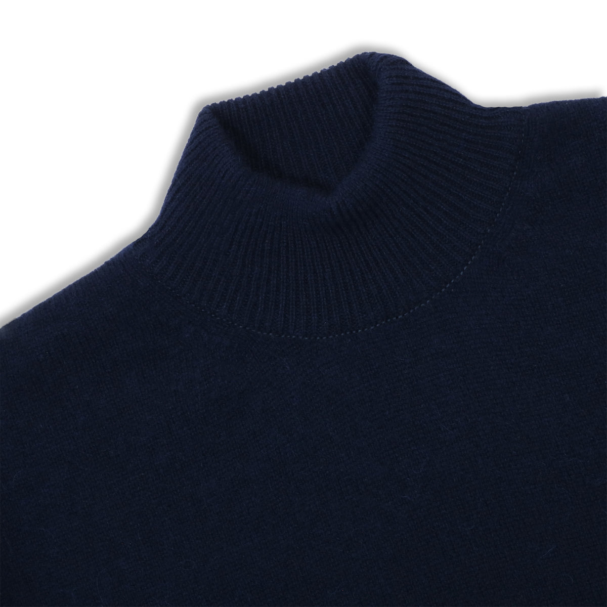 MASSTARD - DAILY HIGH NECK SWEATER- NAVY – anemoscope