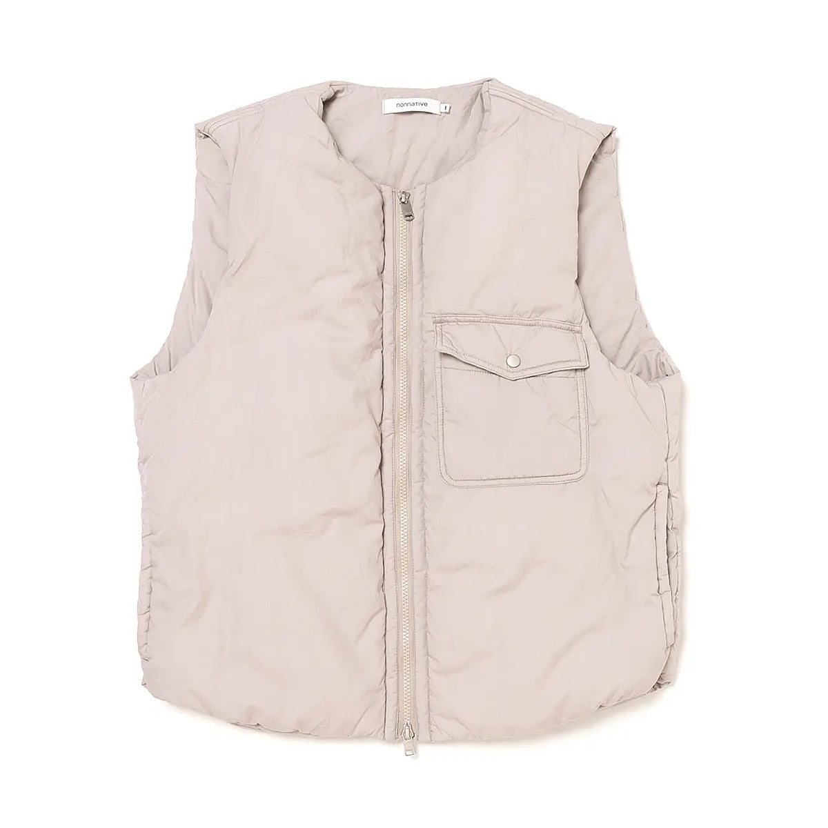 nonnative - HIKER PUFF VEST COTTON TYPEWRITER - IVORY – anemoscope