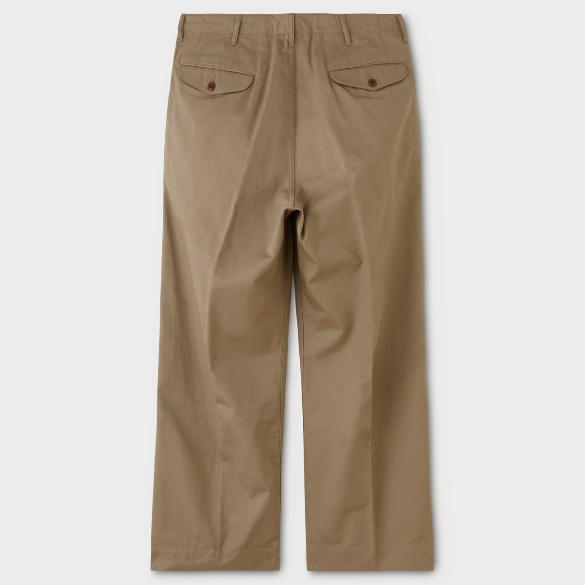 PHIGVEL（フィグベル）｜OFFICER TROUSERS WIDE- KHAKI BEIGE – anemoscope