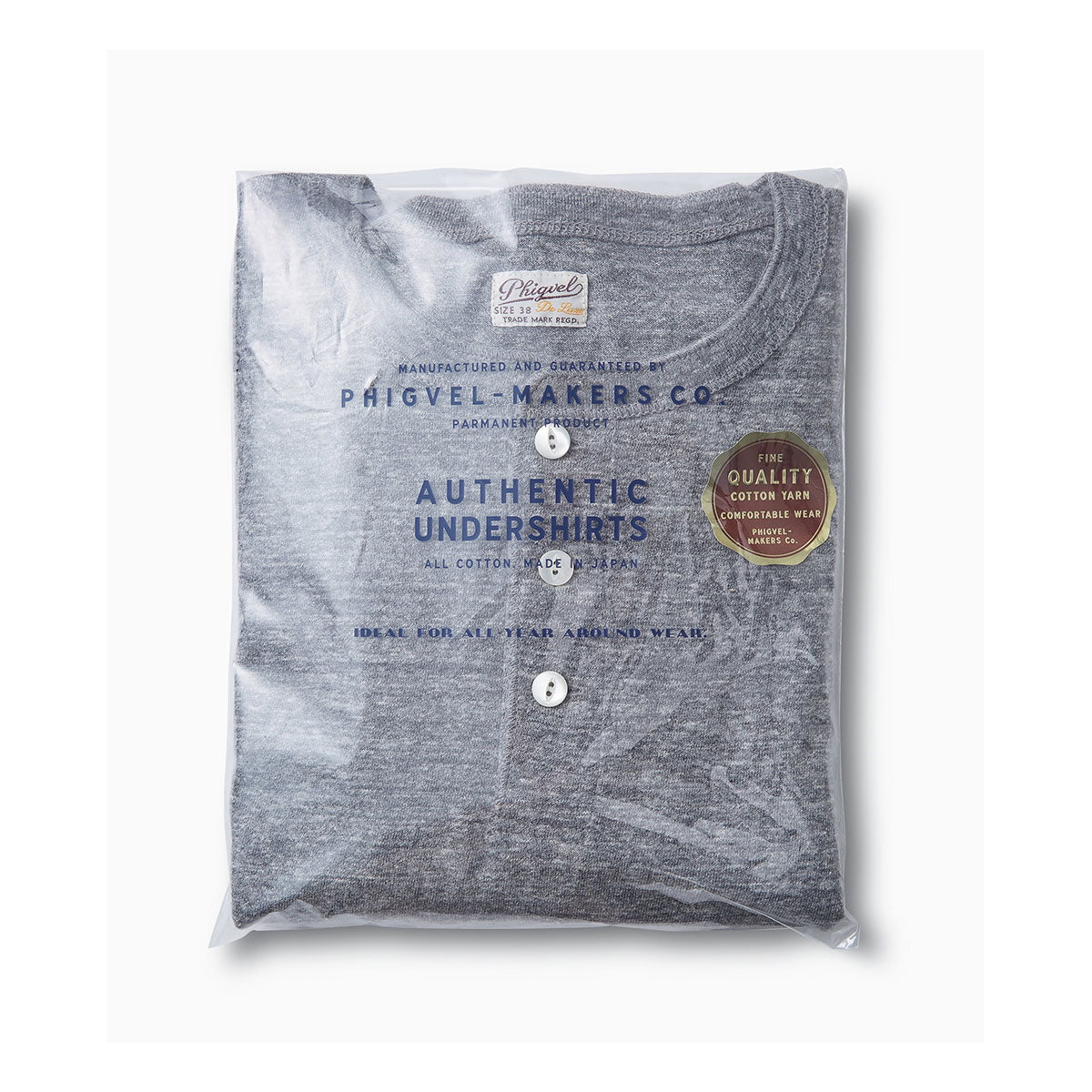 PHIGVEL（フィグベル）｜HENLEY NECK TEE- top gray – anemoscope 