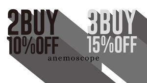 ALL ITEM 2BUY 10%OFF 3BUY 15%OFF！