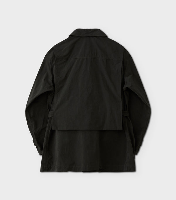 PHIGVEL - WAXED CLOTH HUNTER JACKET - GRAPHITE