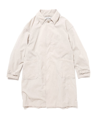 nonnative - WORKER LONG COAT POLY SHANTUNGWITH GORE-TEX WINDSTOPPER® - IVORY