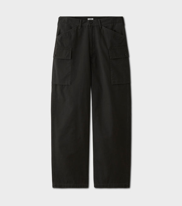 PHIGVEL - POPLIN CLOTH CARGO TROUSERS - F.CHARCOAL