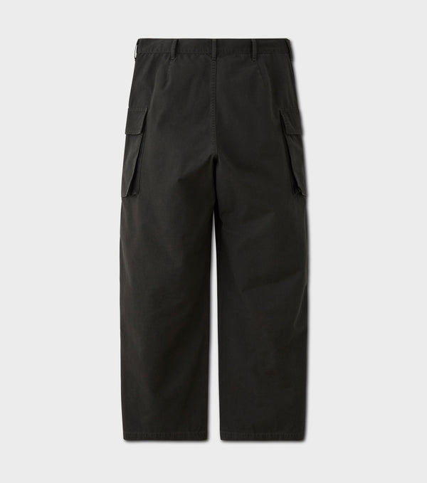 PHIGVEL - POPLIN CLOTH CARGO TROUSERS - F.CHARCOAL