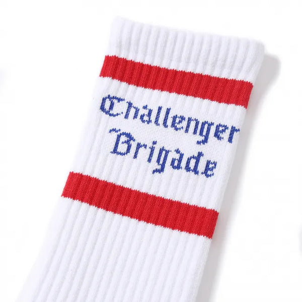 CHALLENGER - CLASSIC LOGO SOCKS - WHITE