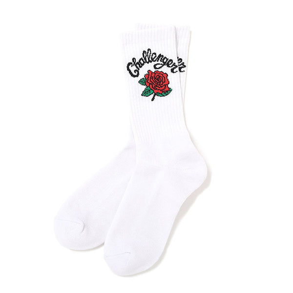 CHALLENGER - ROSE SOCKS - WHITE