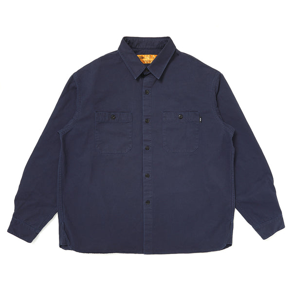 CHALLENGER - SNAKING LOGO WORK SHIRT - NAVY