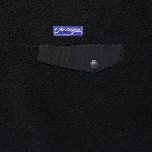 CHALLENGER - PULLOVER LOGO FLEECE - BLACK