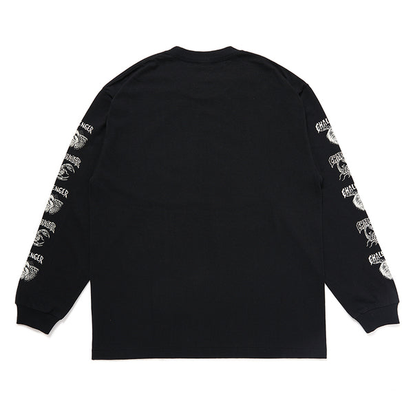 CHALLENGER - L/S EAGLE HEAD TEE - BLACK