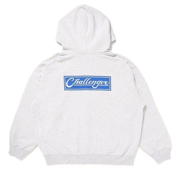 CHALLENGER - BAR LOGO ZIP HOODIE - GRAY