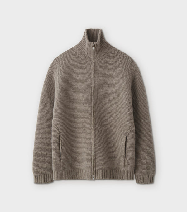 PHIGVEL- FULL ZIP SPORTING KNIT -  B.GRAY