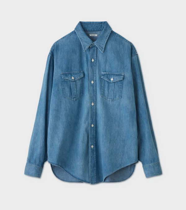 PHIGVEL - DENIM WORKADAY SHIRT - INDIGO(FADE)