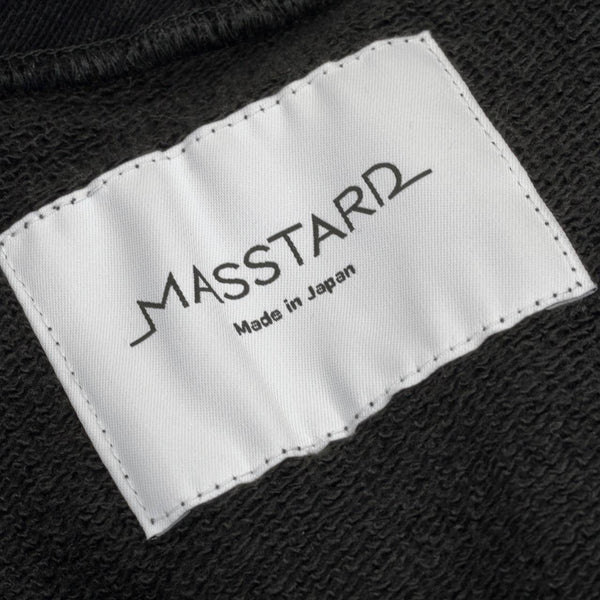 MASSTARD -HALF ZIP HOODIE- BLACK