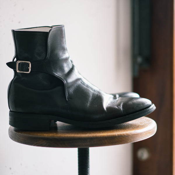 SUNSET BAY -BACK STRAP JODHPUR BOOTS- HORSE HIDE