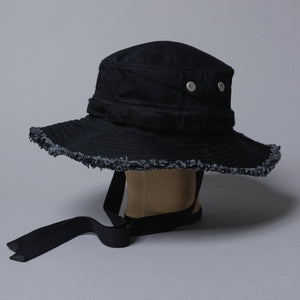 SOLARIS & Co. -Frayed Jungle Hat "COMBAT"-BLACK