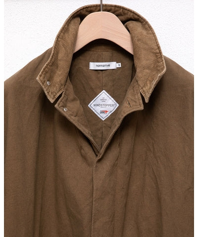 nonnative - WANDERER LONG COAT C/Li CANVAS SULFUR DYE WITH WINDSTOPPER® COYOTE