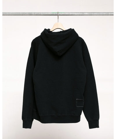 nonnative - MARINER HALF ZIP PULLOVER HOODY COTTON SWEAT BLACK