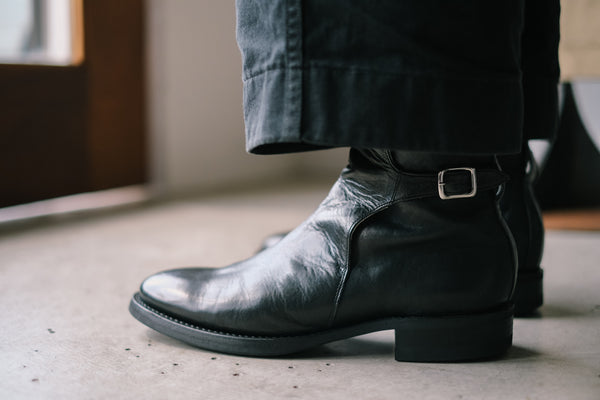 SUNSET BAY -BACK STRAP JODHPUR BOOTS- HORSE HIDE