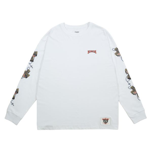 FUELS - L/S OUT OF HELL TEE - WHITE