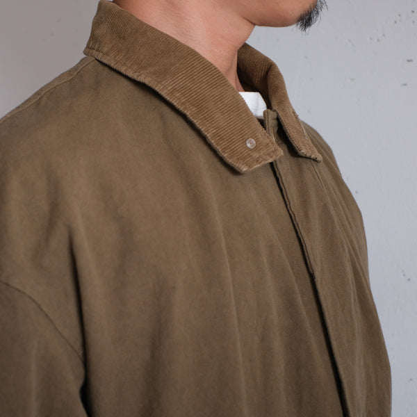 nonnative - WANDERER LONG COAT C/Li CANVAS SULFUR DYE WITH WINDSTOPPER® COYOTE