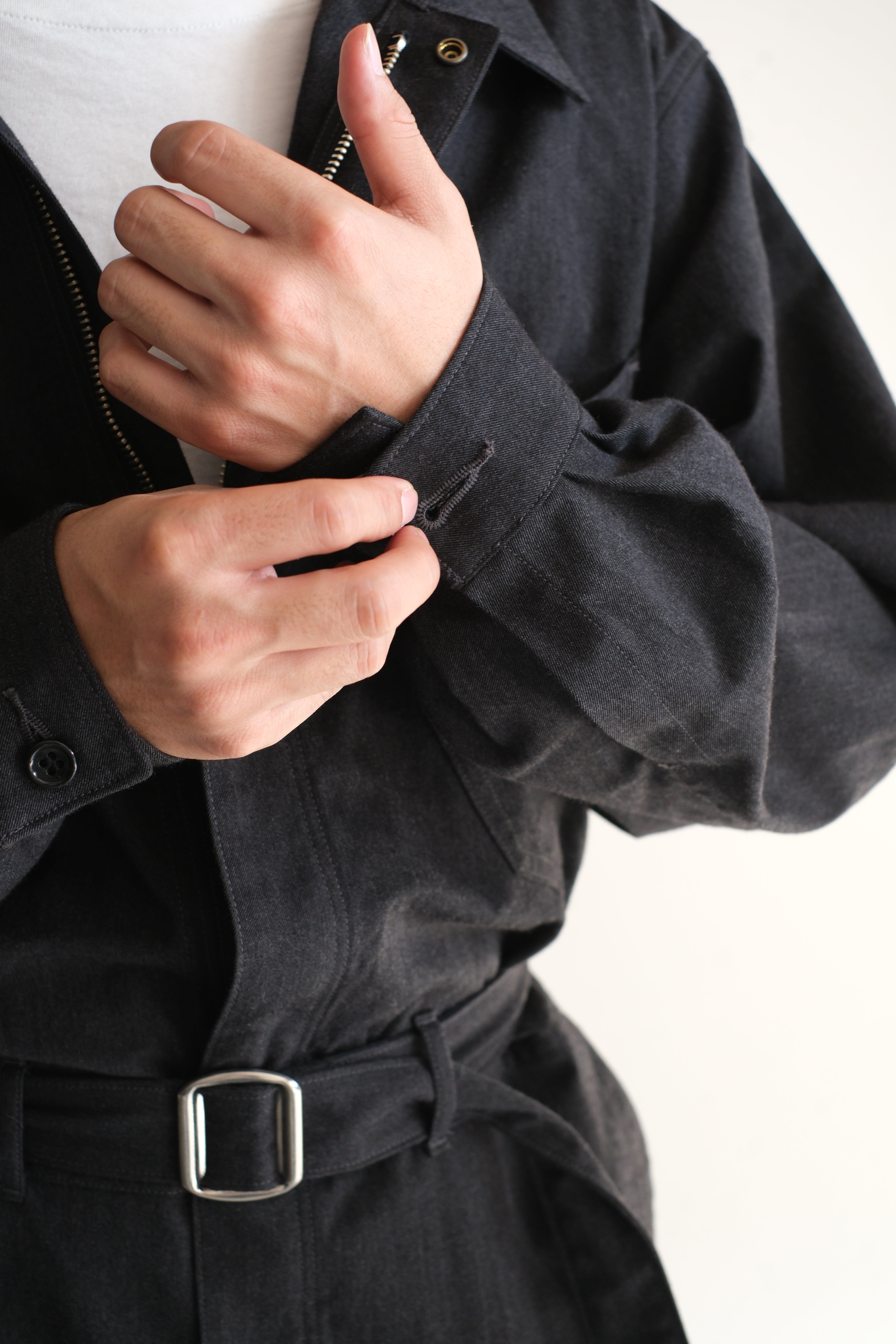 フィグベル　Aviator Jumpsuit PHIGVEL -C/W AVIATOR JUMPSUIT- CHARCOAL – anemoscope