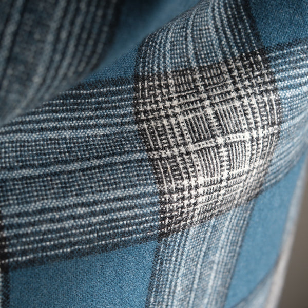 PHIGVEL - W/CA OMBRE OPEN CALLAR LS SHIRT - CERULEA -