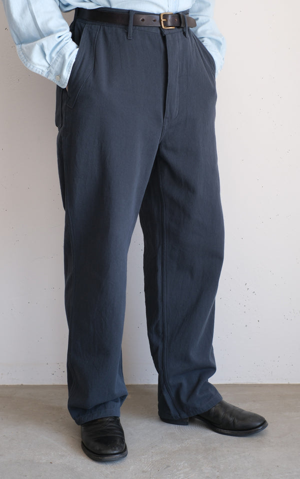 PHIGVEL - DRILL CLOTH UTILITY TROUSERS -  DUST NAVY