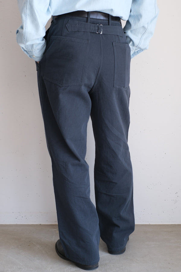 PHIGVEL - DRILL CLOTH UTILITY TROUSERS -  DUST NAVY