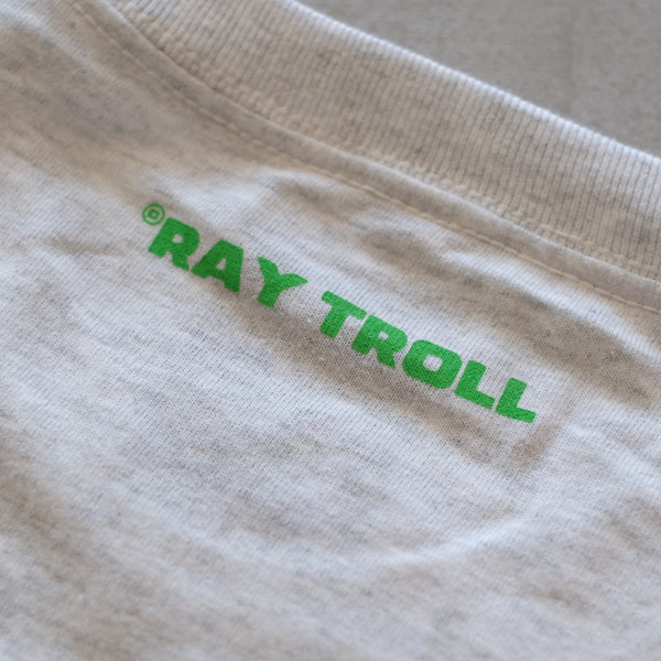 RAY TROLL - MAD COW HAPPY SALMON T - shirt / ASH