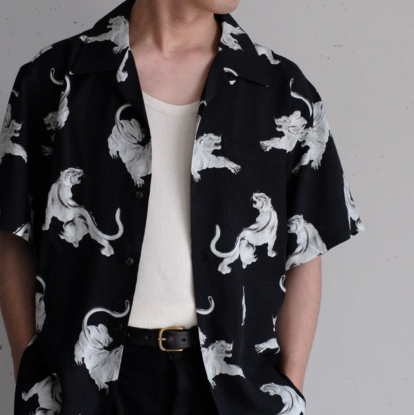 MASSTARD - RESORT SHIRT - panther BLACK