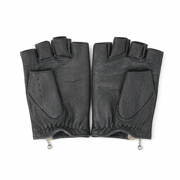 Lamp gloves -driving glove 【CUT】- BLACK×SILVER