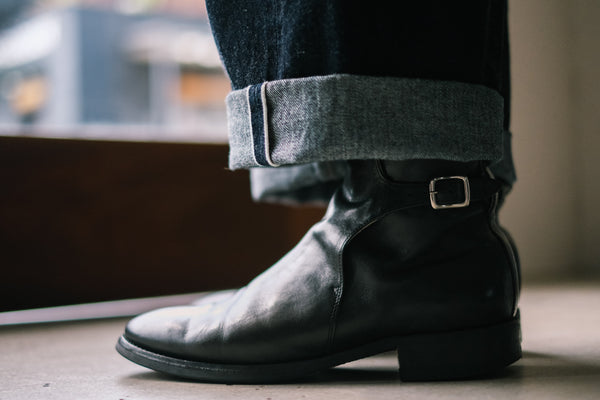 SUNSET BAY -BACK STRAP JODHPUR BOOTS- HORSE HIDE