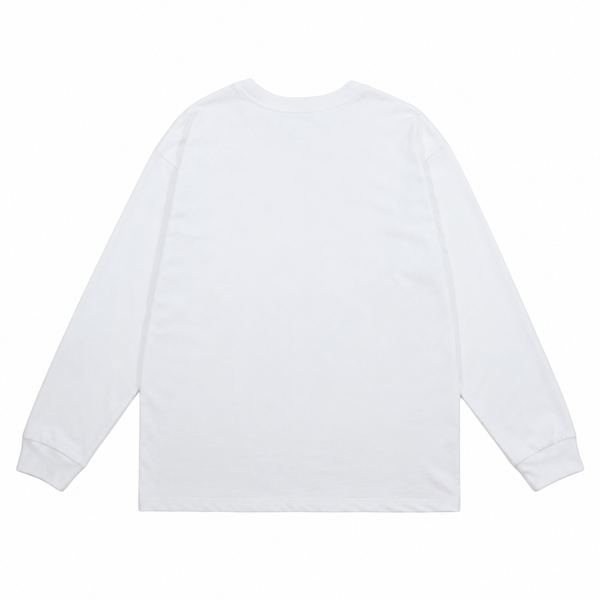 FUELS -  L/S LEATHER TAG Tee- WHITE