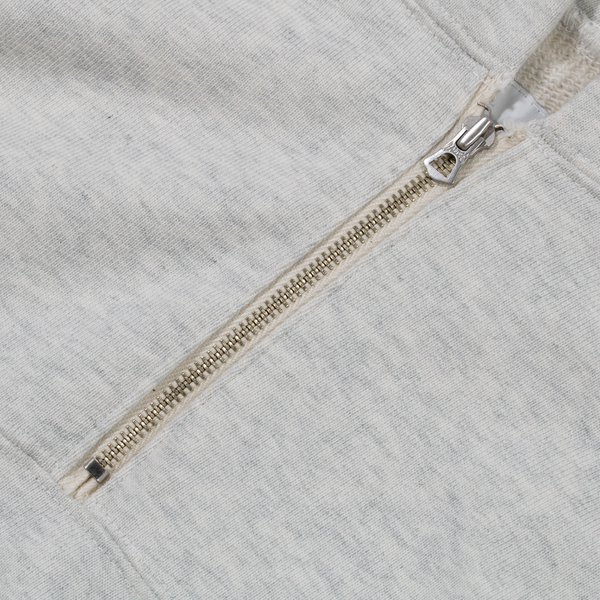 MASSTARD -HALF ZIP HOODIE- OATMEAL