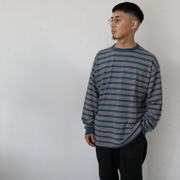 PHIGVEL -BORDER LS TOP- CERULEAN × PURPLE