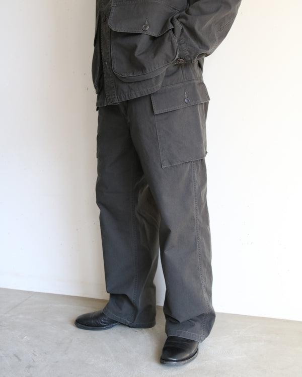 PHIGVEL - POPLIN CLOTH CARGO TROUSERS - F.CHARCOAL