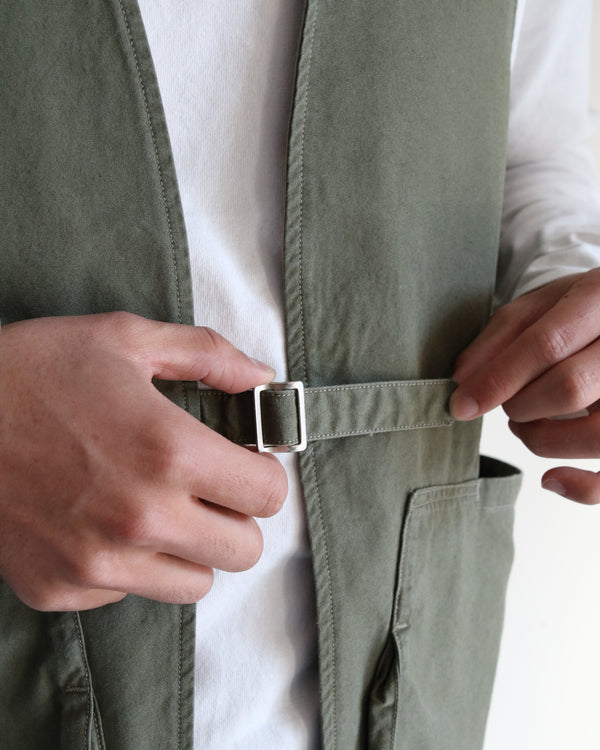 PHIGVEL - POPLIN CLOTH HUNTING VEST - F.OLIVE