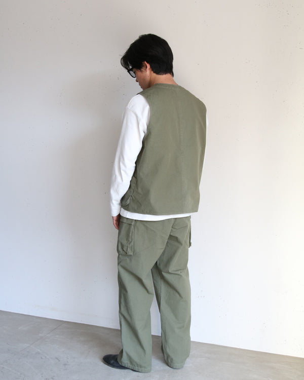 PHIGVEL - POPLIN CLOTH HUNTING VEST - F.OLIVE