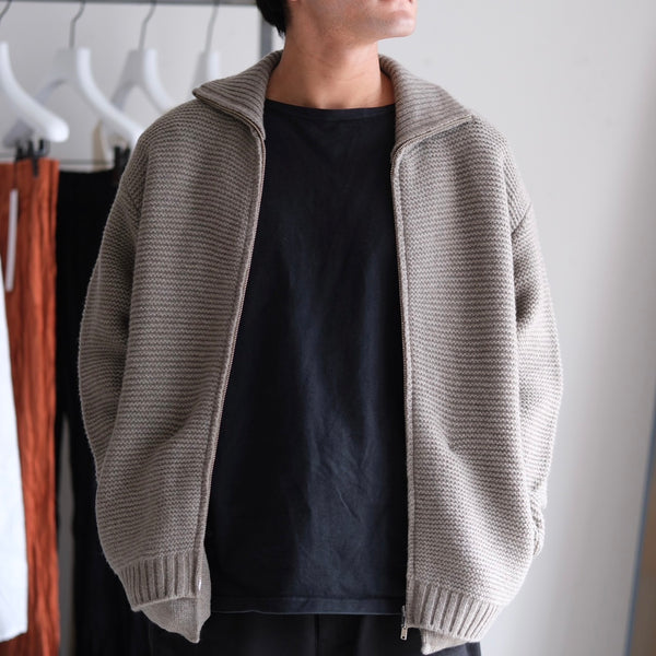 PHIGVEL- FULL ZIP SPORTING KNIT -  B.GRAY