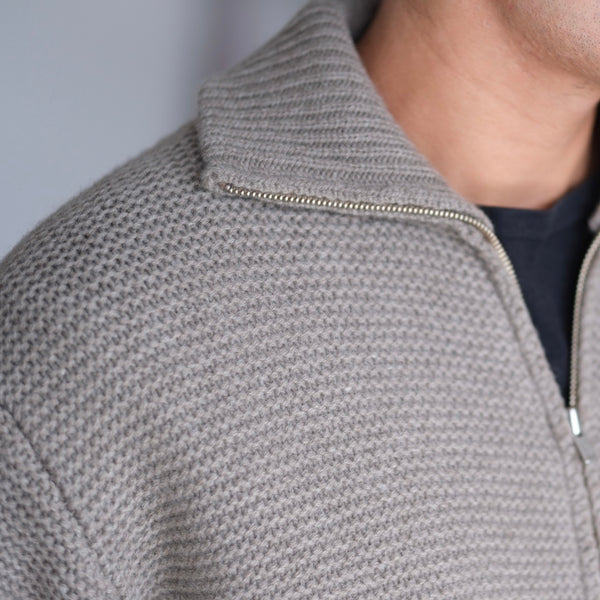 PHIGVEL- FULL ZIP SPORTING KNIT -  B.GRAY