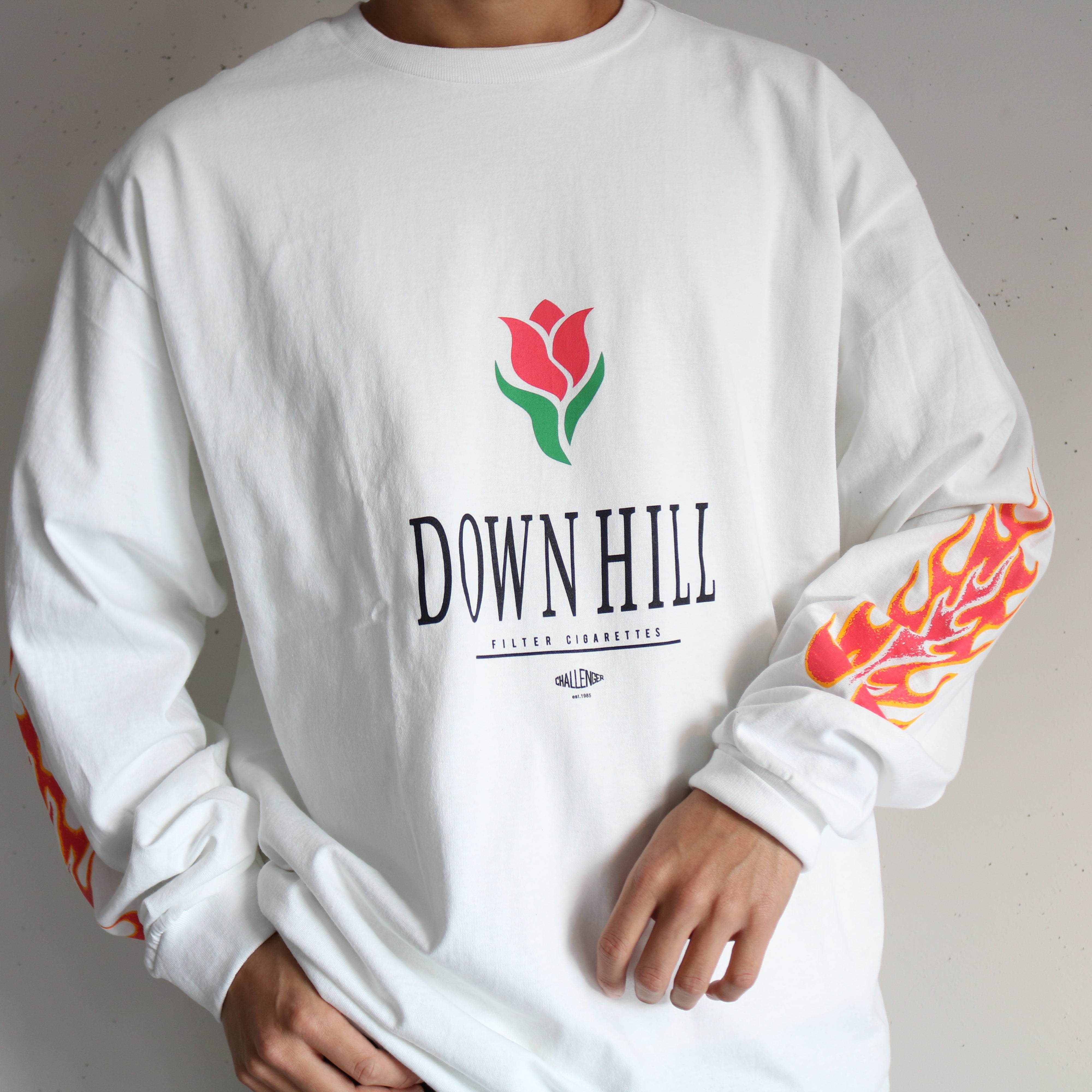 CHALLENGER （チャレンジャー）-L/S DOWN HILL TEE- WHITE – anemoscope