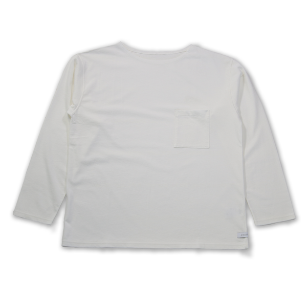 MASSTARD - L/S NEW POCKET BOAT TEE - WHITE