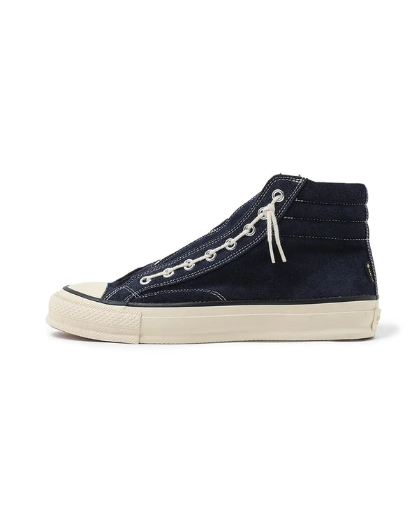 nonnative - DWELLER TRAINER 2 HI COW LEATHER WITH GORE-TEX by SPINGLE - NAVY