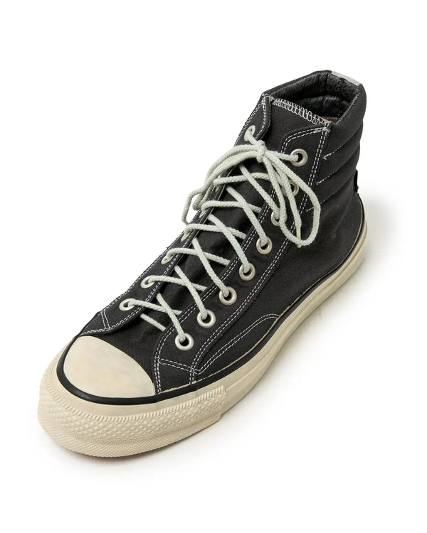 nonnative - DWELLER TRAINER 2 HI COTTON CANVAS OVERDYED WITH GORE-TEX - CHARCOAL