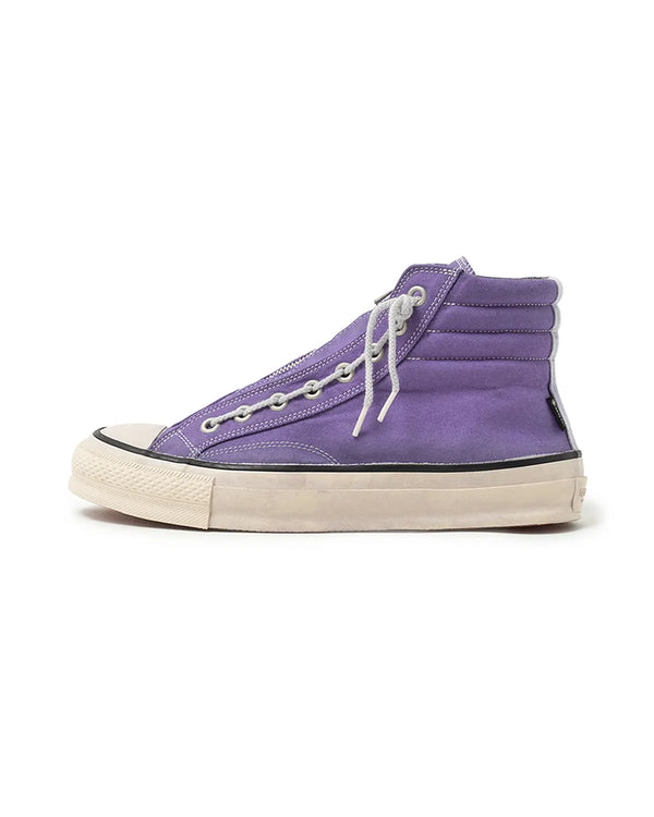nonnative - DWELLER TRAINER 2 HI COTTON CANVAS OVERDYED WITH GORE-TEX - PURPLE