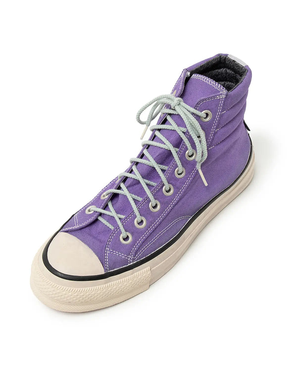nonnative - DWELLER TRAINER 2 HI COTTON CANVAS OVERDYED WITH GORE-TEX - PURPLE