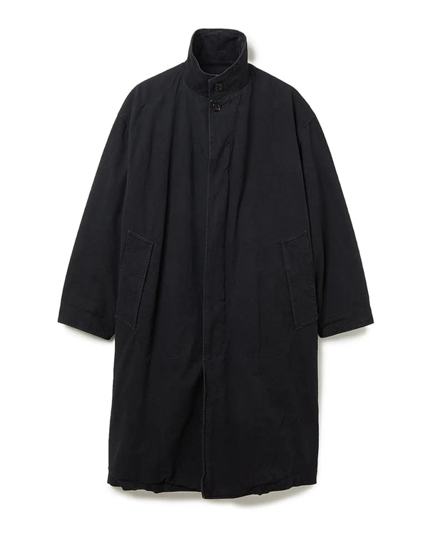 nonnative - WANDERER LONG COAT C/Li CANVAS SULFUR DYE WITH WINDSTOPPER® BLACK