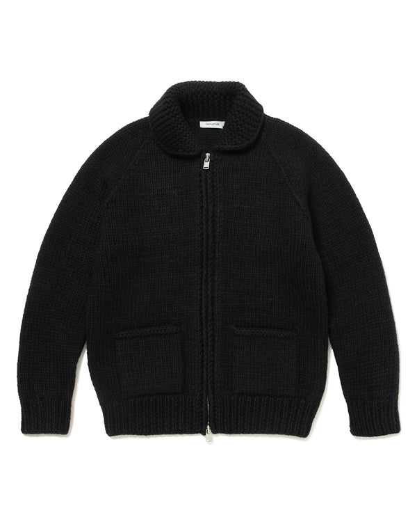 nonnative - ADVENTURER HAND-KNIT COWICHAN SWEATER WOOL YARN - BLACK