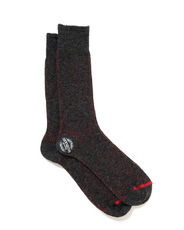 nonnative -  DWELLER SOCKS HI W/N/P/Pu WOVEN - CHARCOAL